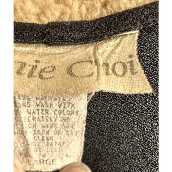 Vtg Connie Choi‎ 90’s Tropical TieBack Maxi Dress Fish Beach Retro Artsy Sz L - Picture 6 of 12